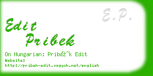 edit pribek business card